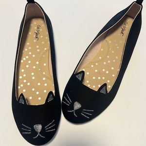 Cat ballet flats girls size 3